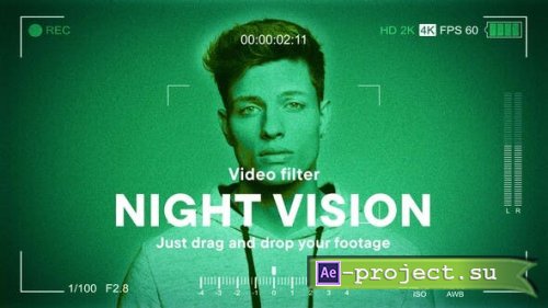 Videohive - Night Vision Video Effect Template - 54172753 - Project for After Effects