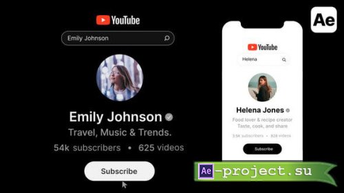 Videohive - YouTube Search Bar, Profile, Result - 54186638 - Project for After Effects
