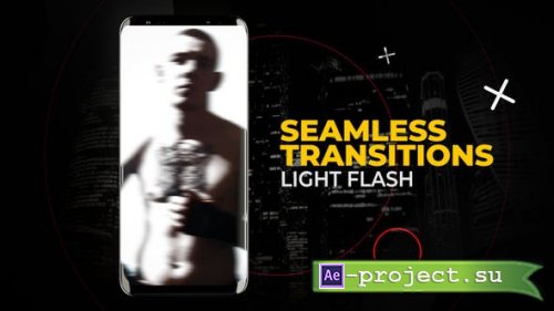 Videohive - Vertical Light FLash Transitions | After Effects - 54189600 - Project for After Effects