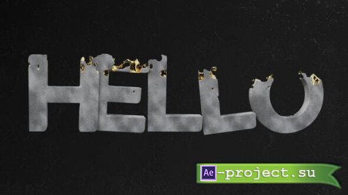 Videohive - 3D Gold Concrete Type - 54043083 - Project for After Effects