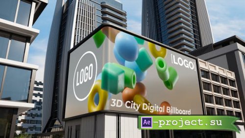 Videohive - 3D City Digital Billboard - 54200309 - Project for After Effects