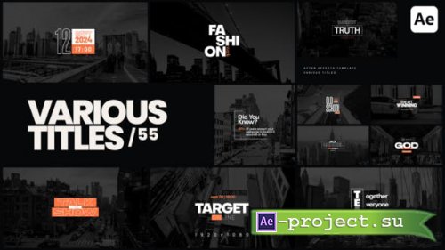 Videohive - Various Titles 55 - 54184887 - Project for After Effects