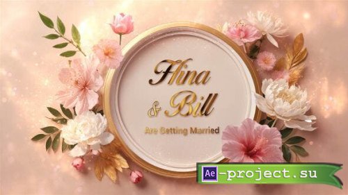 Videohive - Elegant Golden Wedding Invitation Slideshow - 53404525 - Project for After Effects