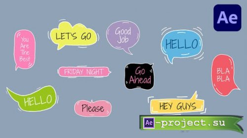 Videohive - Hand Drawn Speech Bubble | After Effects - 52962663 - Project for After Effects