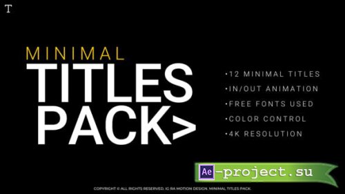 Videohive - Minimal Titles - 54252231 - Project for After Effects