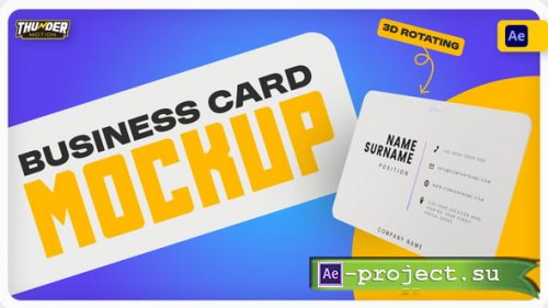 Videohive - 3D Rotating Business Card Mockup - 54244790 - Project for After Effects