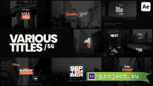 Videohive - Various Titles 56 - 54288289 - Project for After Effects