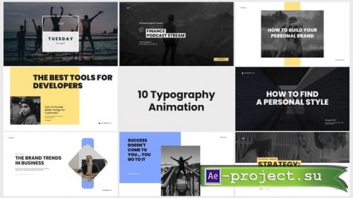 Videohive - 10 Typography Animation - 54300917 - Project for After Effects