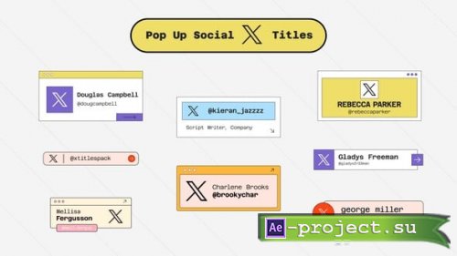 Videohive - Pop Up Social X Titles | AE - 53691463 - Project for After Effects