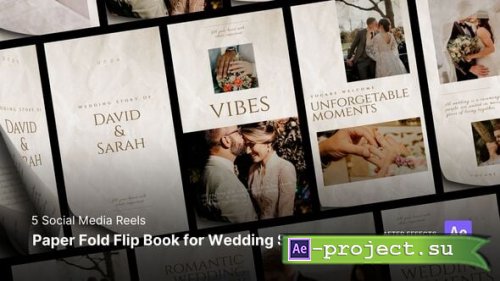 Videohive - Social Media Reels - Paper Fold Flip Book for Wedding After Effects Project Files - 54302156