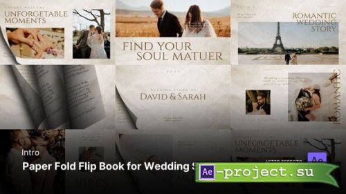 Videohive - Intro - Paper Fold Flip Book for Wedding Story Effects Project Files - 54301998