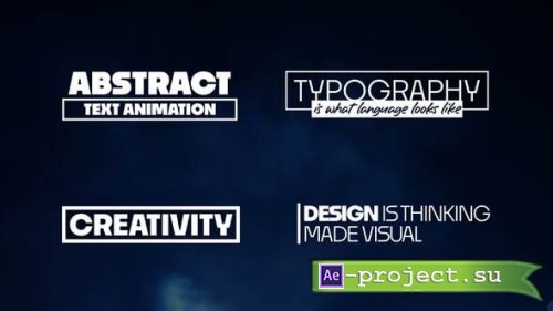 Videohive - Abstract - Text Animation - 54337319 - Project for After Effects