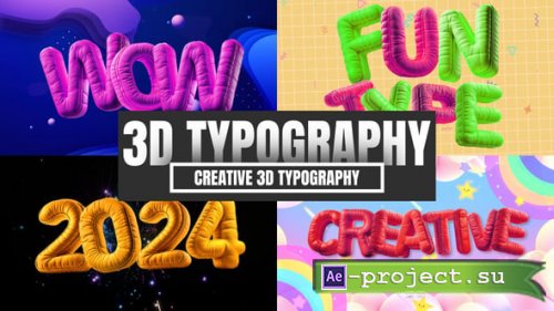 Videohive - Creative 3D Typography For After Effects - 54346835 - Project for After Effects