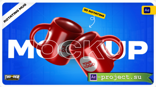 Videohive - 3D Rotating Mug Video Mockup - 54359867 - Project for After Effects