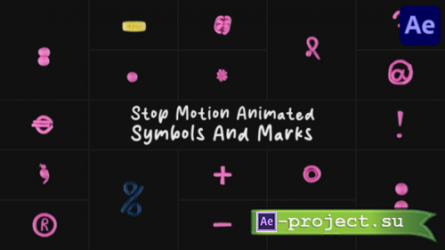 Videohive - Stop Motion Animated Symbols And Marks | After Effects - 54337346 - Project for After Effects