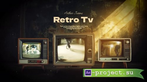 Videohive - Retro Tv in Dark Room - 54381297 - Project for After Effects