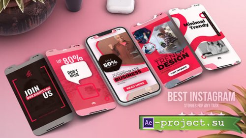 Videohive - Pink Instagram Vertical Reels - 54380681 - Project for After Effects