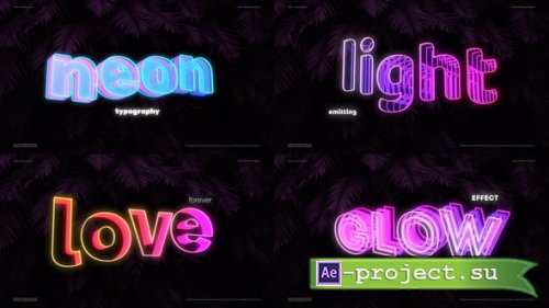 Videohive - Neon Titles - Neon Typography - 54381020 - Project for After Effects