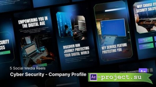 Videohive - Social Media Reels - Cyber Security Company Profile After Effects Project Files - 54434645