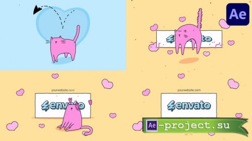 Videohive - Romantic Cat Logo for After Effects - 54446666 - Project for After Effects