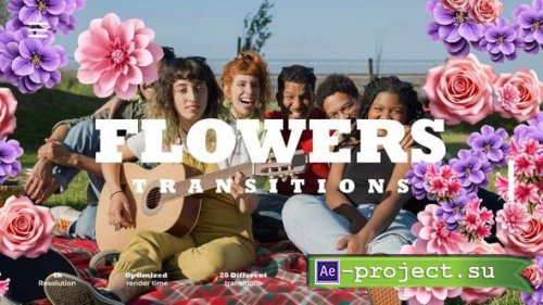 Videohive - Flowers Transitions - 54461973 - Project for After Effects