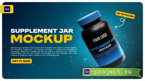 Videohive - Supplement Jar Video Mockup - 54401432 - Project for After Effects