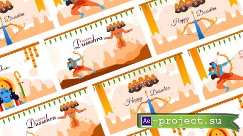 Videohive - Happy Dussehra Scene Animation | After Effect Template - 54463701 - Project for After Effects