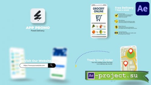 Videohive - Food Delivery App Promo | After Effects - 54064875 - Project for After Effects