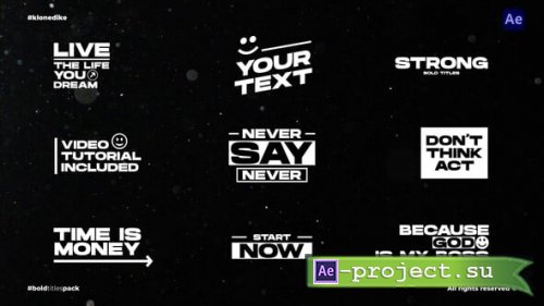 Videohive - Bold Titles - 54508680 - Project for After Effects