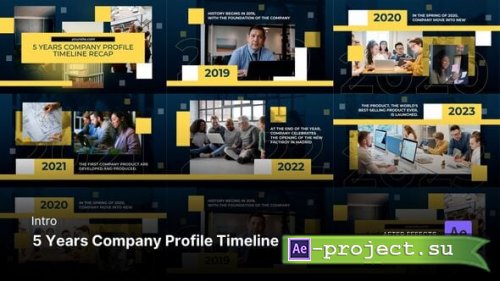 Videohive - Intro/Opening - 5 Years Company Profile Timeline Recap After Effects Project Files - 54525255