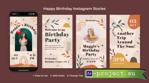 Videohive - Happy Birthday Instagram Stories - 54502026 - Project for After Effects