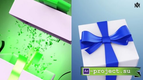 Videohive - Gift Box Logo Reveal - 54404856 - Project for After Effects