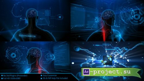 Videohive - Holographic Brain Scan - 25803225 - Project for After Effects