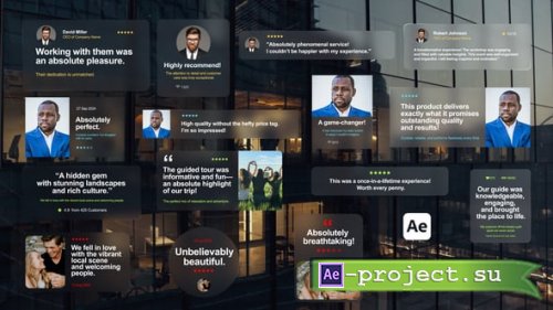 Videohive - Testimonials Glass Pack - 54590834 - Project for After Effects