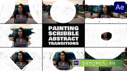 Videohive - Painting Scribble Abstract Transitions for After Effects - 54589465 - Project for After Effects