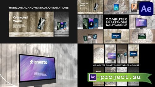 Videohive - Computer Smartphone Tablet Mockup for After Effects - 54566847 - Project for After Effects