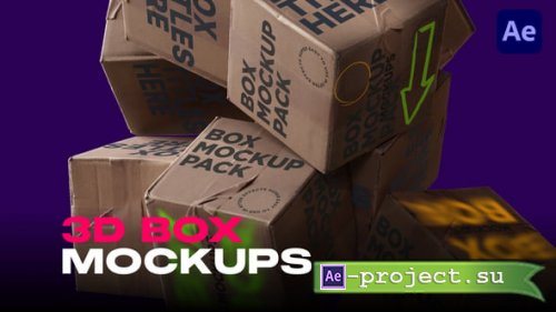 Videohive - Dynamic 3D Box Mockups - 54584788 - Project for After Effects