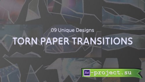 Videohive - Torn Paper Cut Transitions - 54285806 - Project for After Effects