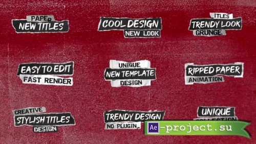 Videohive - New Paper Titles - 54609950 - Project for After Effects