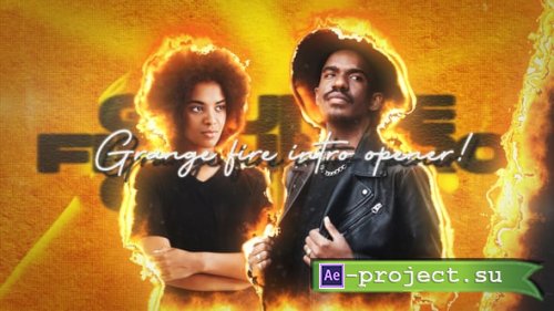 Videohive - Grunge Fire Intro Opener - 54641114 - Project for After Effects