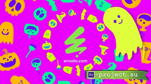 Videohive - Cartoon Ghost Logo - 54647927 - Project for After Effects