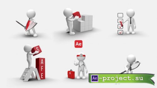 Videohive - 3D People Animations 6 - 54670185 - Project for After Effects