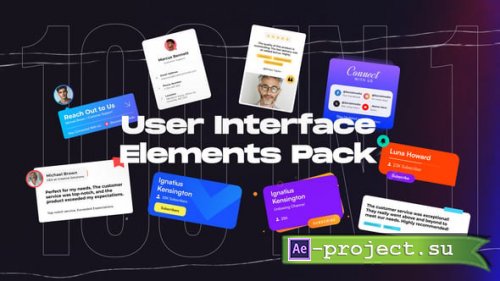 Videohive - 100 User Interface Elements Pack - 54711407 - Project for After Effects