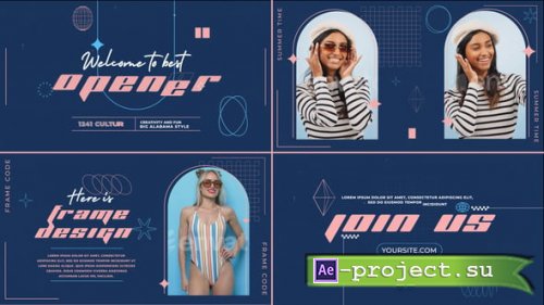 Videohive - Modern Fashion Trendy Frame Slides Opener - 54290011 - Project for After Effects