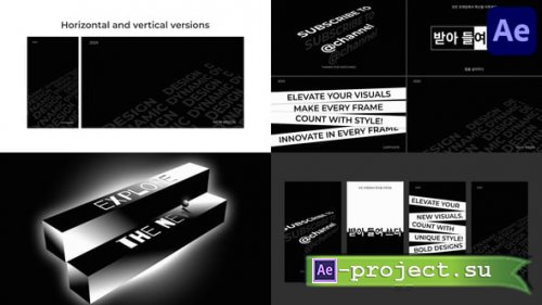 Videohive - Black And White Typography for After Effects - 54731557 - Project for After Effects