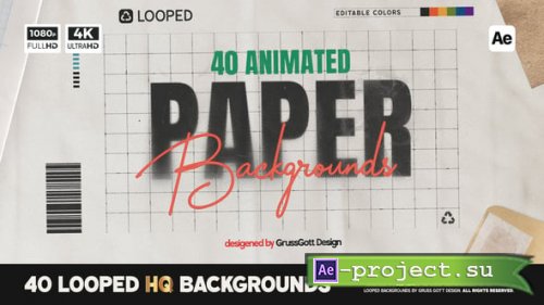 Videohive - Paper Backgrounds - 54745334 - Project for After Effects