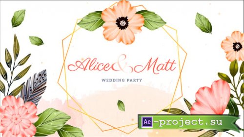 Videohive - Watercolor Wedding Invitation Slideshow - 54794694 - Project for After Effects