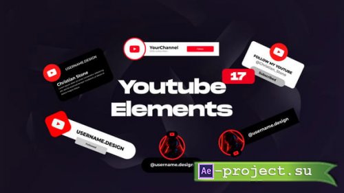 Videohive - Youtube Social Media Elements - 54746152 - Project for After Effects