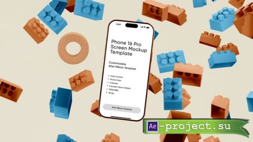 Videohive - Phone 16 Pro Screen Mockup Template - 54776015 - Project for After Effects