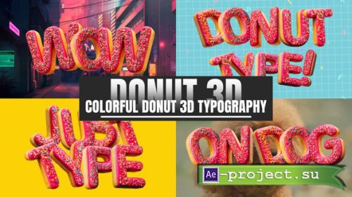 Videohive - Colorful Donut Letters Pack - 54773061 - Project for After Effects